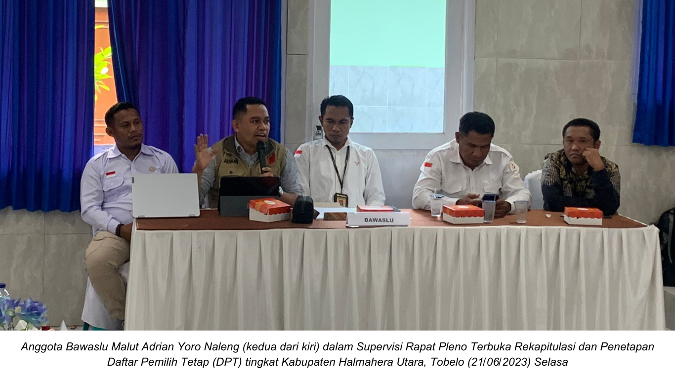 Supervisi Pleno DPT Halut, Adrian Soroti 3.241 Pemilih TMS