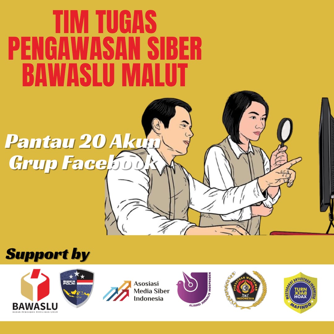 Tim Tugas Siber Bawaslu Malut Pantau 20 Akun Grup Facebook