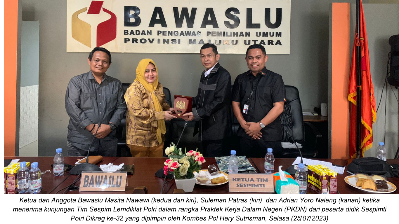 Kunjungan Tim Sespim Lemdiklat Polri, Bawaslu Malut Sampaikan Potensi Kerawanan Pemilu