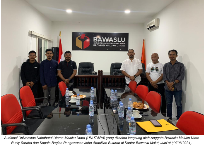 Bawaslu Malut Sambut Baik Ajakan Kerjasama Universitas NU Maluku Utara (UNUTARA)