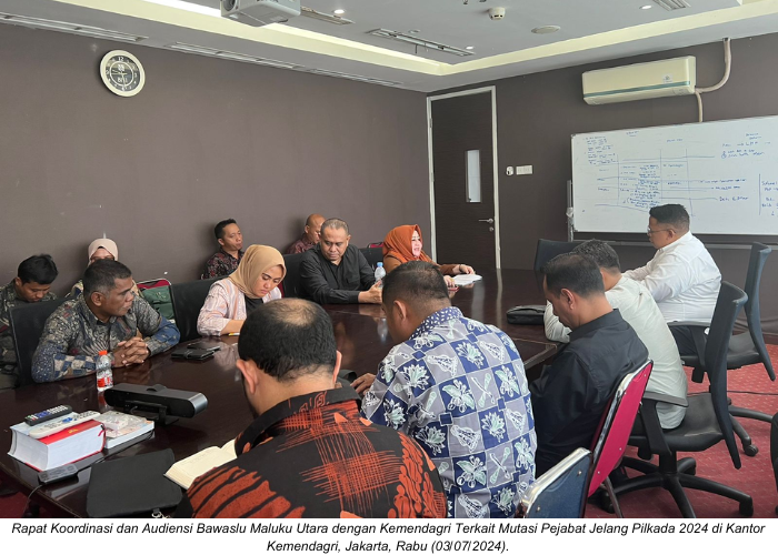 Bawaslu Malut Koordinasi dengan Kemendagri Bahas Mutasi Pejabat Jelang Pilkada 2024