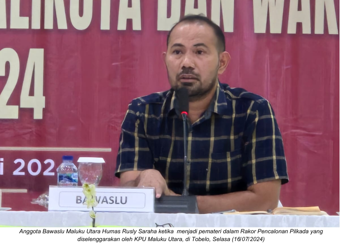 Rakor dengan KPU Malut, Rusly sebut Pengawasan Pilkada Perlu â€œMata Besarâ€.