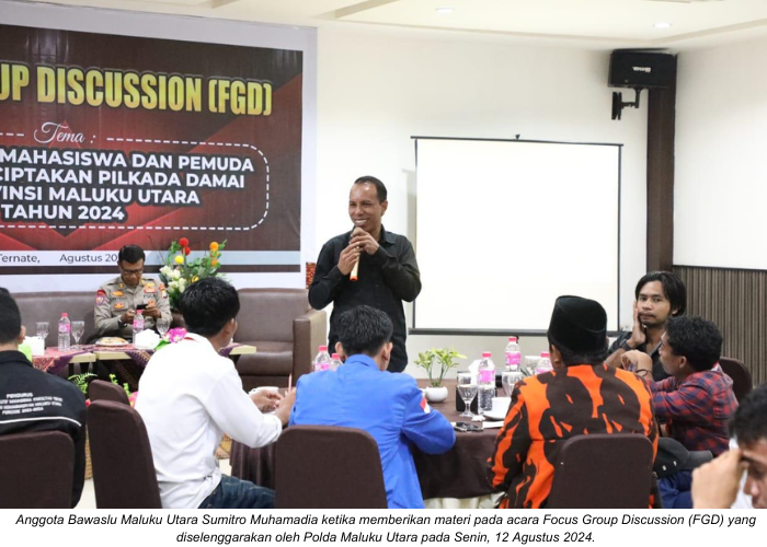 Hadir Dalam FGD, Sumitro Ajak Partisipasi Aktif Mahasiswa dan Pemuda Awasi PilkadaÂ 