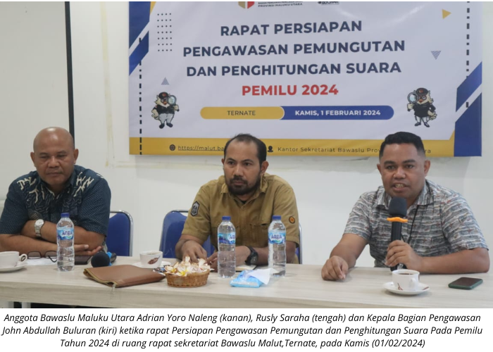 Perkuat Langkah Pengawasan, Bawaslu Malut Gelar Rapat Persiapan Putung Sura