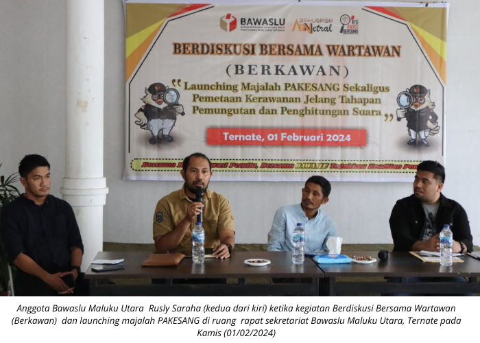 Launching Majalah PAKESANG, Rusly Ajak Jurnalis Petakan Potensi Kerawanan Pungut Hitung