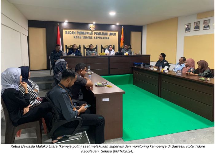 Bawaslu Tidore diminta Fokus Awasi Keterlibatan ASN dalam Kampanye Pilkada 2024.