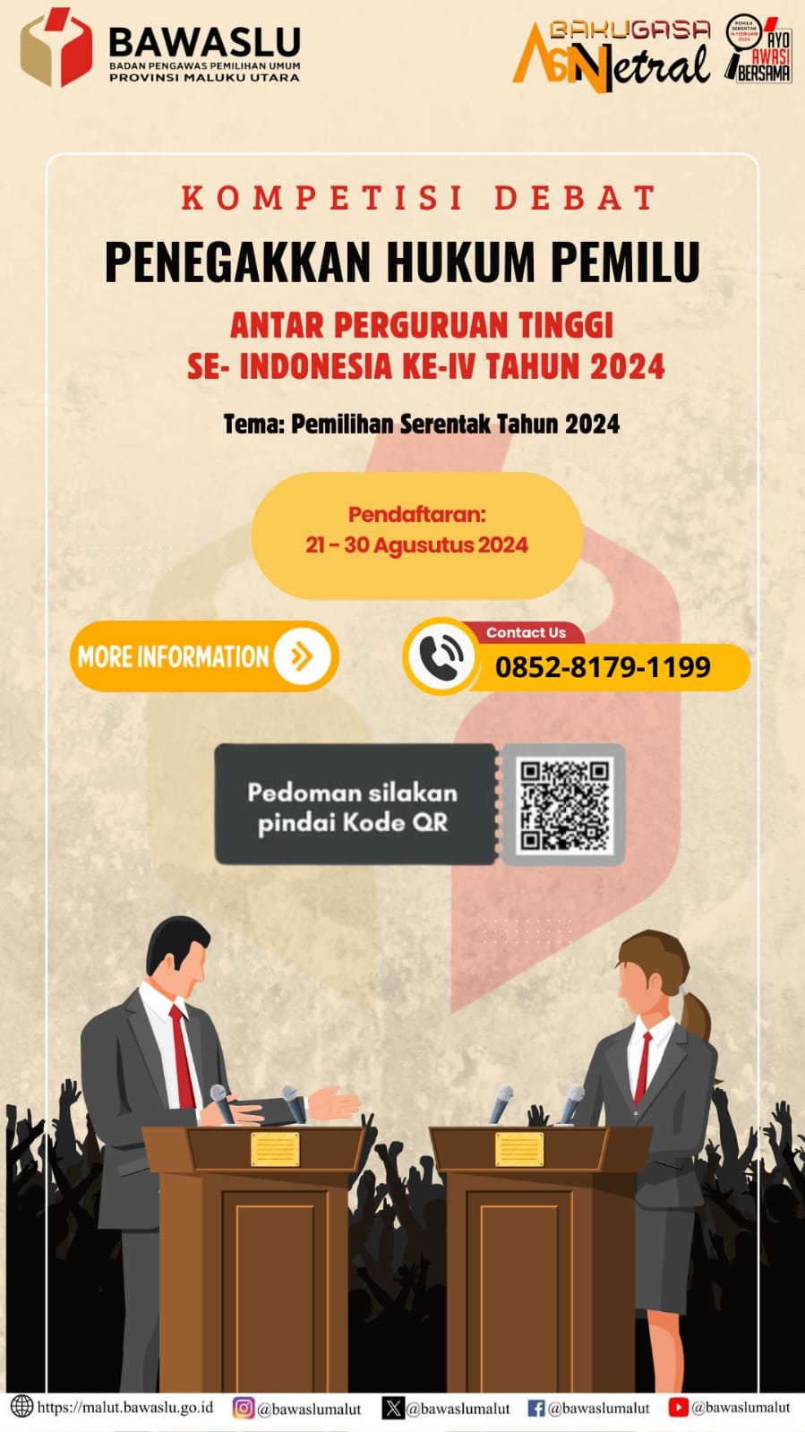 Sumitro Ajak Kampus di Maluku Utara Ikuti Lomba Debat Penegakan Hukum Pemilu