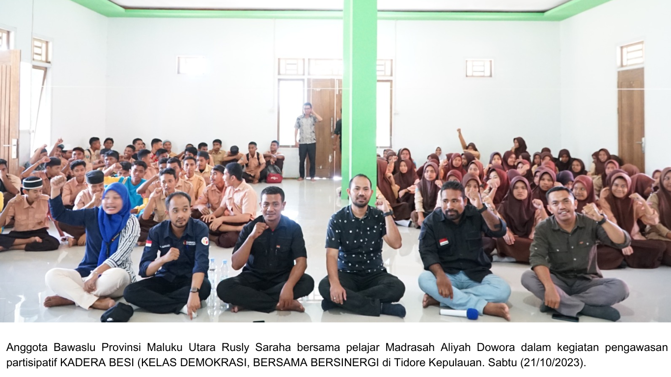 Sosialisasi KADERA BESI, Rusly Ajak Siswa Madrasah Aliyah Dowora jadi Pemilih Cerdas