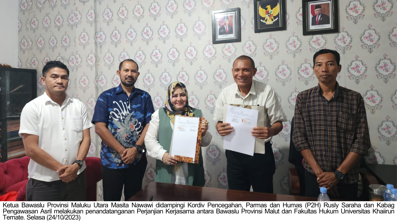 Tindak Lanjuti MoU, Bawaslu Malut Teken Perjanjian Kerjasama Dengan FH Unkhair TernateÂ 