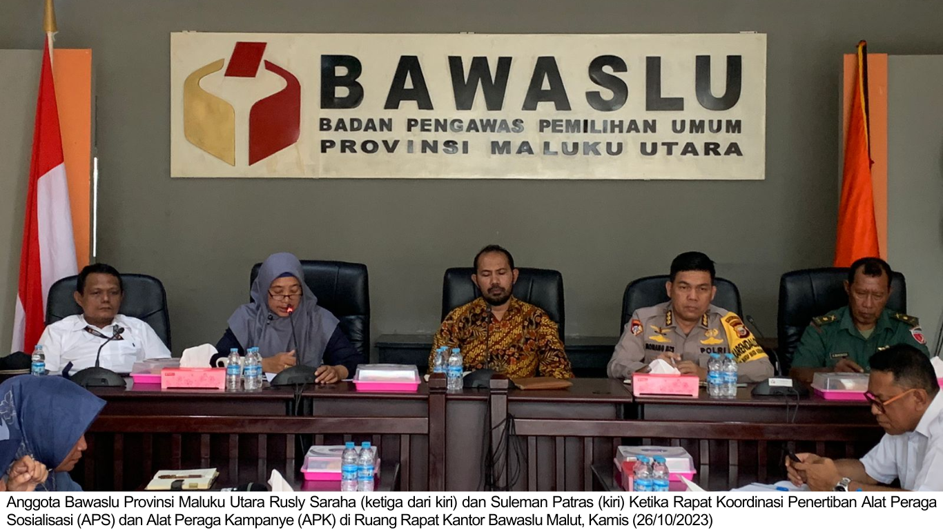 Bawaslu Malut Matangkan Penertiban APK dan APS dengan Stakeholder