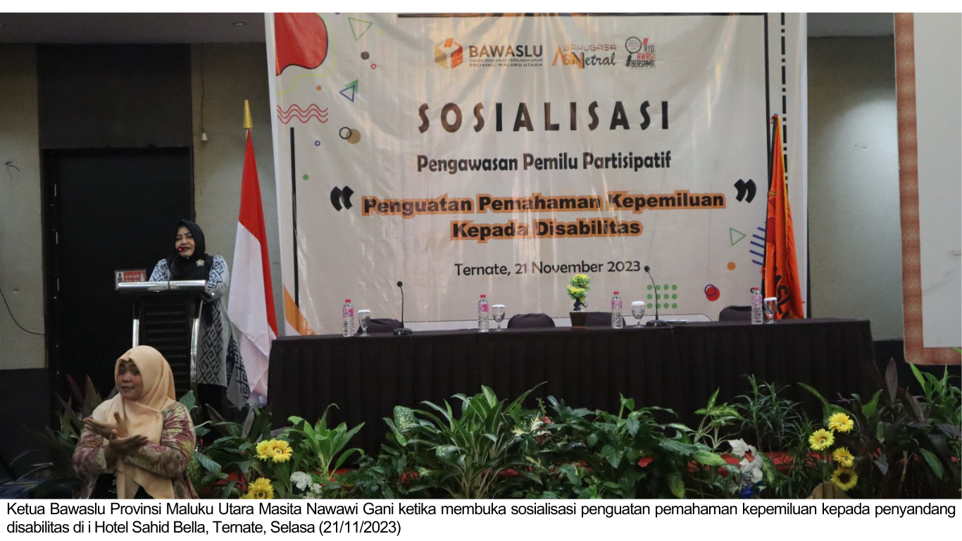 Kuatkan Pemahaman Disabilitas, Bawaslu Malut Adakan Sosialisasi dan Penandatanganan Nota Kesepahaman