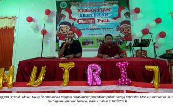 Kepada Jamaâ€™at Gereja Imanuel, Rusly Sampaikan Dampak Politik Uang