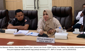 Bawaslu Malut Minta Lima Point Kejelasan Daftar Pemilih Bagi Pekerja Tambang di PT. IWIP