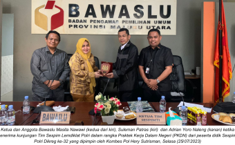 Kunjungan Tim Sespim Lemdiklat Polri, Bawaslu Malut Sampaikan Potensi Kerawanan Pemilu
