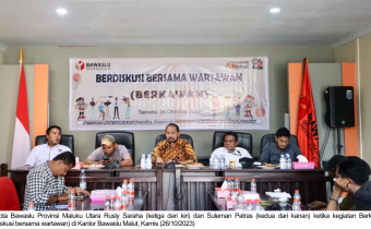 Diskusi Berkawan, Bawaslu, PWI dan AJI sinergi kawal Pemilu Bermartabat