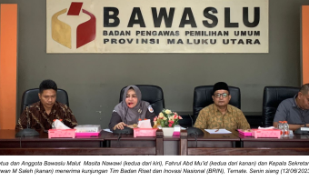 Bawaslu Malut Menerima Kunjungan Badan Riset dan Inovasi Nasional (BRIN)